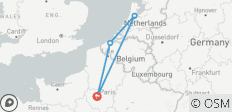 Best of Western Europe - Paris to Paris covering Brugge and Amsterdam in between - 4 destinations