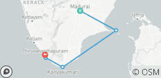 Circuit à Madurain, Rameswaram, Kanyakumari et Kovalam - 5 destinations