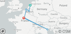  Epic of Amsterdam to Paris (Via Belgium) - 7 destinations 