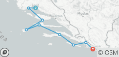 Cruise langs de Kroatische kust; Split naar Dubrovnik in 8 dagen - 9 bestemmingen