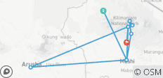  Kilimandscharo Besteigung über die Lemosho Route 8 Tage - 10 Destinationen 