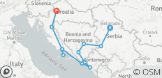 De Belgrado a Zagreb - 12 días - 12 destinos