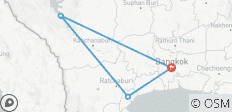 Escapade à Bangkok, y compris le marché flottant d\'Amphawa et le parc national d\'Erawan - 4 jours - 4 destinations