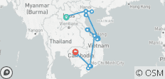 Voyage de 18 jours dans les sites du Laos, du Vietnam et du Cambodge inscrits au patrimoine mondial de l\'UNESCO - 24 destinations