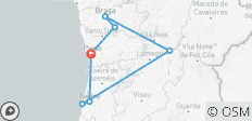 Porto avec Aveiro, Costa Nova, croisière dans la vallée du Douro, Braga et Guimaraes - 5 jours - 7 destinations