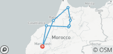 Au départ de Marrakech : Circuit de 4 jours dans les villes impériales via Chefchaouen - 8 destinations