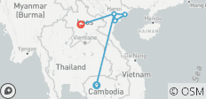 10-daagse Gouden Driehoek: Avontuur in Cambodja, Vietnam en Laos - 6 bestemmingen