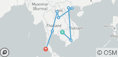 Circuit de 21 jours autour du Vietnam, du Cambodge, de la Thaïlande et du Laos (guide et chauffeur privés)Customizable) - 8 destinations