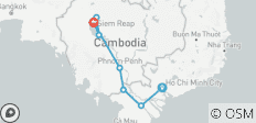 Vietnam en Cambodja: Fietsen van Saigon naar Angkor Wat 6 dagen - 10 bestemmingen