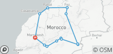 Circuit de 5 jours au Maroc - Désert du Sahara et villes impériales au départ de Marrakech - 13 destinations