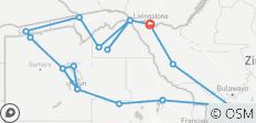 La \"route de l\'ivoire\" au Botswana et au Zimbabwe - 18 destinations