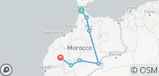 Ruta de 5 días por Marruecos de Tánger a Marrakech / Campamento de lujo en el desierto - 7 destinos