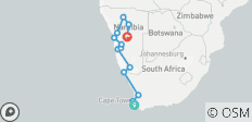 Cape Town to Namibia Overland Safari & Participation Camping - 13 destinations