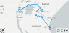 África Oriental y Zanzíbar Safari por Tierra y Participación Camping - 20 destinos