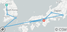 Seoul naar Osaka: Stranden & Grote Steden - 9 bestemmingen