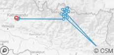 Trek dans les trois hauts cols avec le camp de base de l\'Everest - 20 jours - 28 destinations