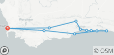 Route des jardins Afrique du Sud - 6 jours d\'exploration privée : Oudtshoorn, Tsitsikamma, Knysna, Baleines et aventure - 11 destinations