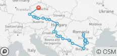 Die Donau von Rumänien nach Deutschland mit 1 Nacht in Bukarest, 2 Nächten in Transsilvanien & 2 Nächten in Prag - 28 Destinationen