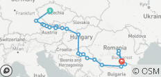 Le Danube de l\'Allemagne à la Roumanie avec 2 nuits à Prague, 1 nuit à Bucarest et 2 nuits en Transylvanie - 2026 - 23 destinations