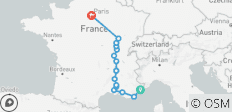 Burgundy & Provence with 2 Nights in French Riviera & 2 Nights in Paris for Wine Lovers (Northbound) 2026 - 16 destinations