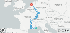 Rhine & Rhône Revealed for Wine Lovers with 2 Nights in French Riviera (Northbound) 2026 - 28 destinations