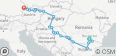 Die Donau von Rumänien nach Deutschland mit 1 Nacht in Bukarest - 25 Destinationen