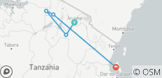 Big Five-Kombination Sansibar Strand-Safari - 10 Destinationen