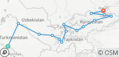 Great Central Asia Combo - Guided Private Tour - 15 destinations