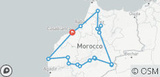 Circuit privé de 15 jours à la découverte du Maroc, au départ de Casablanca - 18 destinations