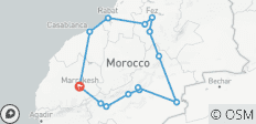 8 jours d\'excursion privée guidée au Maroc de Marrakech à Casablanca en passant par le désert du Sahara - 14 destinations