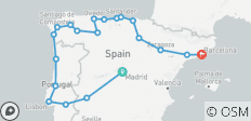 Iberisches Dreieck (inkl. Barcelona) (20 Destinationen) - 20 Destinationen