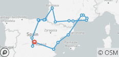 Madrid, Baskenland, Lourdes, Provence und Barcelona (17 Destinationen) - 17 Destinationen