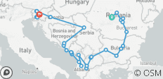19-Day Grand Balkan Tour 2027: Romania to Slovenia - 36 destinations