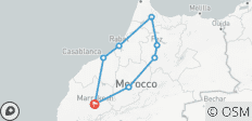 Circuit privé de 4 jours au Maroc vers les villes impériales via Chefchaouen depuis Marrakech - 8 destinations