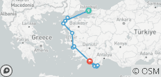 Istanbul to Fethiye + Gulet Cruise - 12 Day - 15 destinations