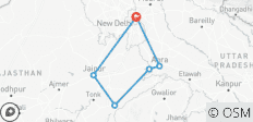7 Daagse Gouden Driehoek Tour met Treinrit en Tijgers - Delhi Agra Jaipur Ranthambore Tour - 6 bestemmingen