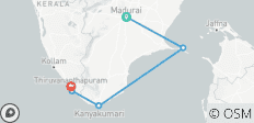 Circuit à Madurain, Rameswaram, Kanyakumari et Kovalam - 6 destinations