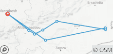 Circuit de 5 jours au départ de Marrakech via les villages berbères, les montagnes de l\'Atlas, le désert du Sahara de Merzouga - 9 destinations