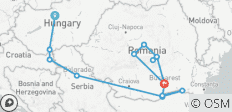 Oost-Europa & Balkan Onontdekt met Transsylvanië & Boedapest 2026|2027 - 15 Dagen (van Budapest naar Boekarest) - 14 bestemmingen