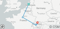 Amsterdam, Paris and Switzerland in 10 days - 5 destinations