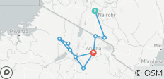 8 Tage Amboseli, Lake Manyara, Serengeti, Ngorongoro & Tarangire Budget Safari - 10 Destinationen