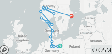 Allemagne du Nord et Scandinavie, jusqu\'à Stockholm (19 destinations) - 19 destinations