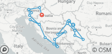 Les joyaux de la Serbie et des Balkans, jusqu\'à Zagreb - 24 destinations