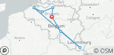 7 Tage Brüssel mit Antwerpen, Ardennenschlacht, Flandern, Gent, Brügge, Luxemburg & Dinant - 7 destinations