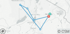 Safari de 7 días por el Circuito Norte (Manyara, Serengeti, Ngorongoro, Tarangire, Parque Nacional de Arusha) - 7 destinos