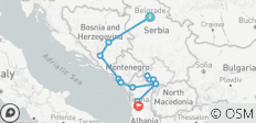 Belgrad nach Tirana - 8 Tage - 14 Destinationen