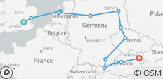 Von London nach Wien - 13 Destinationen