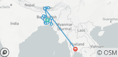 Viaje del Fundador - Bangladesh y Bután - 17 destinos
