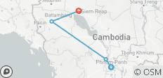Vélo à l\'ouest du Tonlé Sap, visite locale et culture - 4 destinations