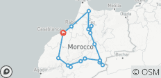 Circuit privé de 7 jours au Maroc : Chefchaouen, patrimoine de Fès et safari dans le désert de Merzouga au départ de Casablanca - 16 destinations